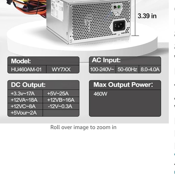 Upgraded HU460AM-01 460W power supply (11) - Picture 7 of 10